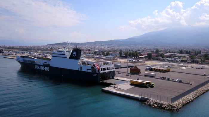 U.N. Ro-Ro's vessel in the Port of Patras (photo: DFDS Seaways)